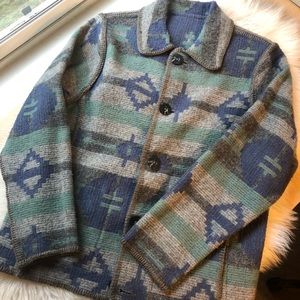 Woolrich vintage aztec pendleton western jacket